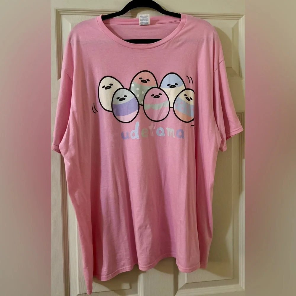 3/$15 EUC PINK GUDETAMA GRAPHIC TEE NOSTALGIA CASUAL - Picture 1 of 6